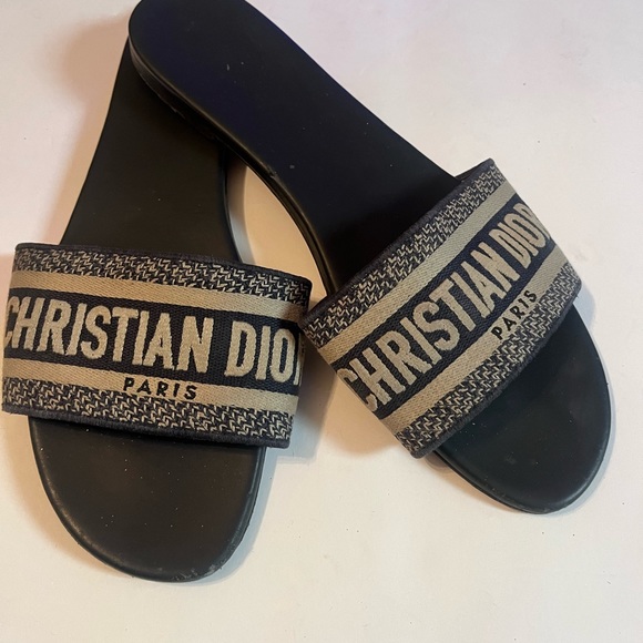 Dior DWAY SLIDE Sandals Size 39 Designer Slides - Picture 5 of 12